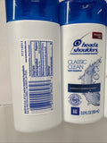 (3) Head Shoulders Classic Clean Daily Dandruff Shampoo 3 oz TSA TRAVEL