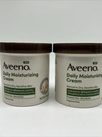 (2) Aveeno Daily Moisturizing Creme Fragrance Free Prebiotic Oat Lotion 15oz Jar
