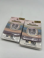 (2) Scunci No Damage Medium Hold Nude Gray Hair Tie Elastics 30ctea COMBINESHIP