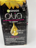 Garnier Olia Brilliant Hair Color 2.0 Soft Black  Permanent COMBINESHIP
