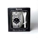 Alchemy Gothic Cat Feline ALMUG20 Purrfect Brew Cup & Spoon Coffee Mug Tea