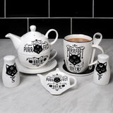 Alchemy Gothic Cat Feline ALMUG20 Purrfect Brew Cup & Spoon Coffee Mug Tea