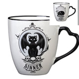 Alchemy Gothic CM4A Cat Saint/Sinner Double-sided Single Mug Coffee Tea 12oz