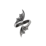 Alchemy Gothic R244 - A Night with Goethe Ring Bat Wing Wrap style Unisex