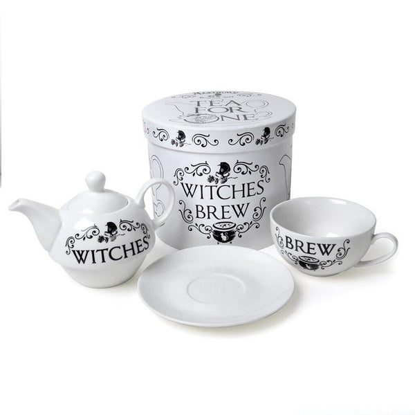 Alchemy Gothic ATS1 Witches Brew Tea 3 Pc Set Pot Cup Coffee China