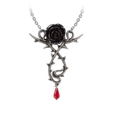 Valentine Day Set Alchemy Gothic P928 Carpathian Rose Necklace & E339 Earrings