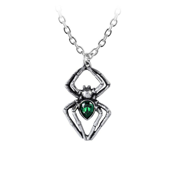 Alchemy P904 Green Spiderling Pendant Necklace Gothic England Spider