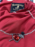 Alchemy P848 Wounded By Love Necklace Gothic Pendant England Red Heart Rose