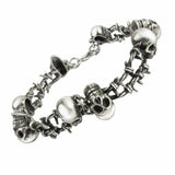 Alchemy Gothic A103 No Man's Land Bracelet Barb Wire Skulls L or S