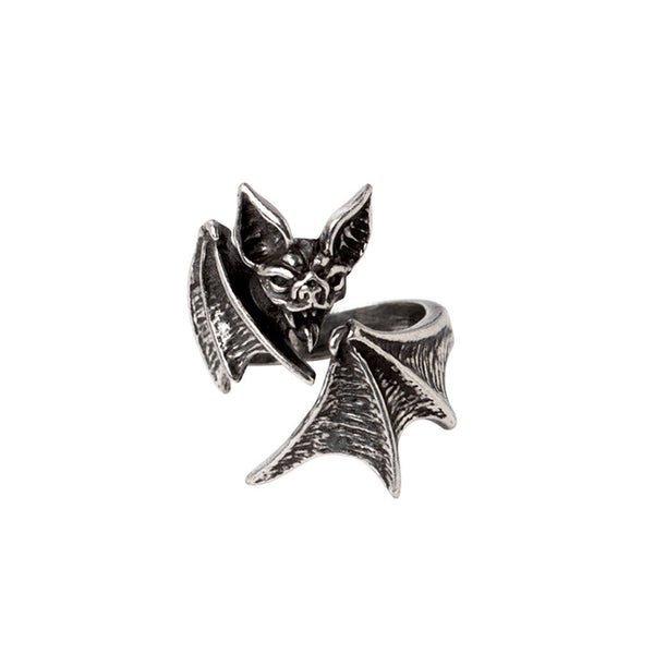 Alchemy Gothic R246 Nighthawk Ring Bat Wing Wrap Finger Vampire