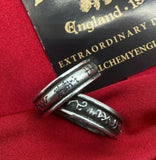 Alchemy Gothic R212 Demon Black & Angel White DOUBLE Ring Set  England IN HAND ❤