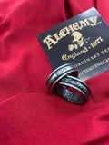 Alchemy Gothic R212 Demon Black & Angel White DOUBLE Ring Set  England IN HAND ❤
