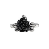 Alchemy Gothic R237 Token of Love Ring Black Rose England MOST SIZES IN HAND ❤️