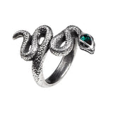 Alchemy Gothic R228 Psalm 68 Ring Green Crystal Serpent England Snake