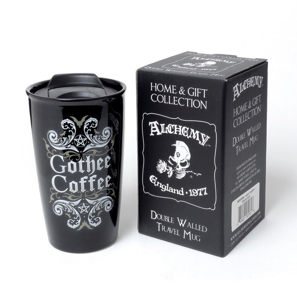 Alchemy Gothic MRDWM2 Gothee Coffee Double Walled Insulated Travel Mug Black Tea