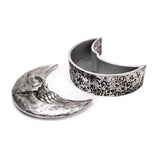 Alchemy Gothic V104S Skull Moon Box Silver Crescent Pill Jewelry Trinket