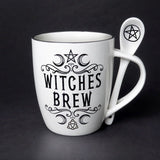 Crescent Witches Brew Alchemy Gothic ALMUG16 Cup & Spoon Coffee Mug Tea White