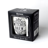 Crescent Witches Brew Alchemy Gothic ALMUG16 Cup & Spoon Coffee Mug Tea White