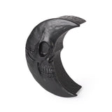 Alchemy Gothic V104B Skull Moon Box Matte Black Crescent Pill Jewelry Trinket