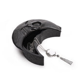 Alchemy Gothic V104B Skull Moon Box Matte Black Crescent Pill Jewelry Trinket