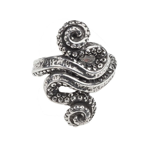 Alchemy Gothic R221 - Kraken Ring England polished Pewter Tentacles Serpant