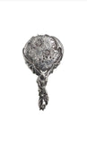 Alchemy Gothic V82 Bat & Moon Hand Mirror Antiqued Silver Resin Vampire Gift