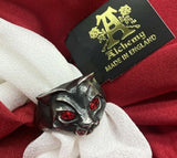 Alchemy Gothic R224 Bastet Goddess Ring Cat Goddess Red Eyes England IN HAND ❤️