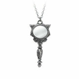 Alchemy England P889 Sacred Cat Vanitas Pendant Necklace Gothic Mirror IN HAND