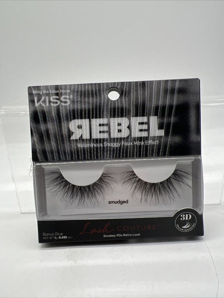 KISS Lash Couture Smudged Rebel Collection False Eyelashes Faux 3D COMBINESHIP