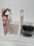 (2) Invisibobble Spirals Power Clear & Black Hair Rings 3 Each COMBINESHIP