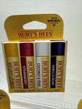 (3) Burt's Bees Beeswax Lip Balm coconut Pear Strawberry Vanilla Bean 4pk12Total