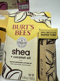 (3) Burt’s Bees Shea Passion Fruit Oil Coconut Beeswax Lip Balm HUGE paper tube