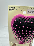 Conair Detangle & Style Brush Hair Heart 95389 Cushion Nylon Bristle COMBINESHIP
