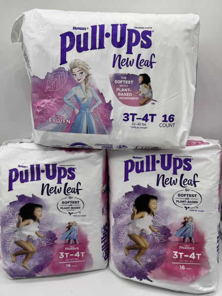 (3) HUGGIES Frozen 2 PULL-UPS NEW LEAF Underwear 3t-4t 32-40lb 16ct COMBINESHIP