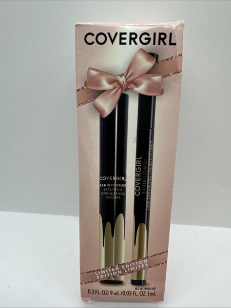 Covergirl Black Exhibitionist Stretch Mascara &Lash Liquid Eyeliner Pen FULL SZ