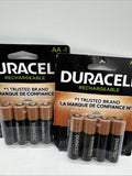 (2) Duracell Rechargeable AA Batteries 2500mah Long-lasting Power AllPurpose 4pk