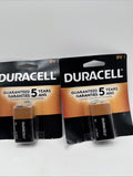 (2) Duracell 9V MN1604B1 9 Volt Coppertop Alkaline Battery COMBINESHIP