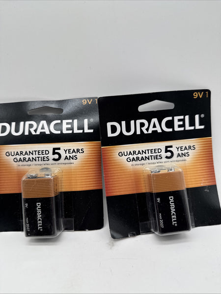 (2) Duracell 9V MN1604B1 9 Volt Coppertop Alkaline Battery COMBINESHIP