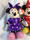 (3) Ty Beanie Babies Collection Disney Minnie Sparkle