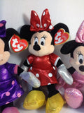 (3) Ty Beanie Babies Collection Disney Minnie Sparkle