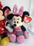 (3) Ty Beanie Babies Collection Disney Minnie Sparkle