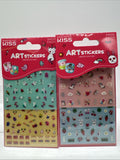 (2) Art Nail Sticker Unicorn Easter Bunny Flowers Spring Ice Cream Cat Rainbow
