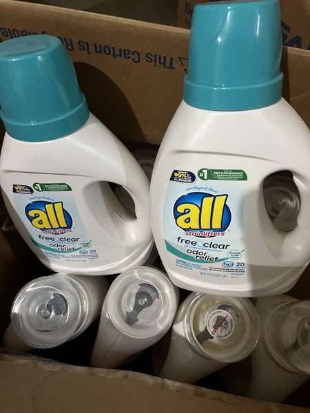 (2) All Laundry Stainlifters Free Clear Of Perfumes Dyes 20 Lds Detergent 36 Oz
