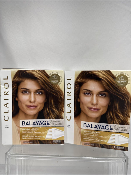 (2) Clairol Balayage Brunettes Highligting Hair Color Light Brown To Black