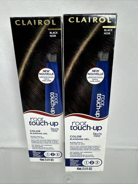 (2) Clairol Black Root Touch Up Hair Color Blending Gel Semi-permanent