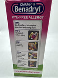 Children's Benadryl Bubblegum  Allergy Syrup 4-6 Hours Doses - 8 Oz 8/26