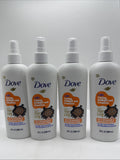 (4) Dove 2 in 1 Detangler & Refresher Spray Shea Coconut Oil Coils Curl Waves 8o