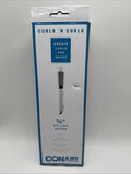 Conair Curls 'n Curls 3/4” Styling Brush Curling Iron Create Curls And Waves New