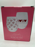Stemless Wine Glass XOXO Hearts Valentine YOU CHOOSE BuyMoreSave&CombineShipping