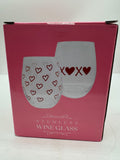 Stemless Wine Glass XOXO Hearts Valentine YOU CHOOSE BuyMoreSave&CombineShipping